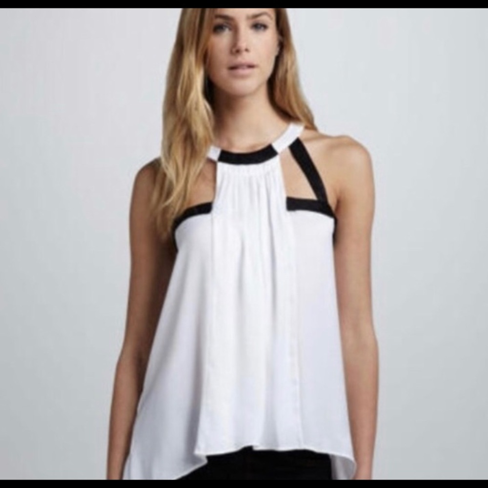 BCBG Irene Sleeveless Blouse, Size Small.